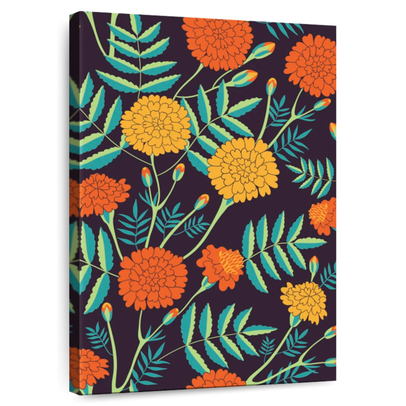 Blooming Marigolds Pattern, 24" H x 16" W