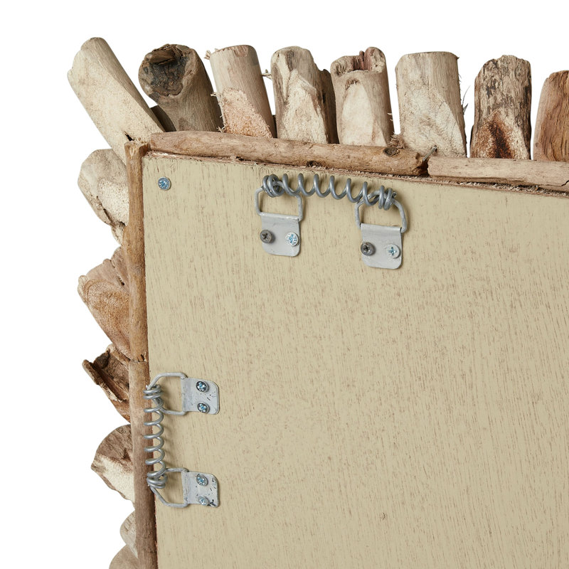 Big Driftwood Framed Wall Mirror