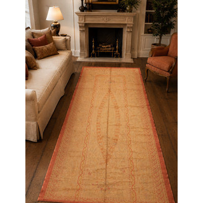 Antique Oversized Savonnerie Austrian Medallion Knotted Rug