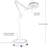 Magnifying Floor Lamp With Dimmable Led Light, 6-Wheel Rolling Base, And Hands-Free Design For Crafts, Sewing, And Professional Tasks