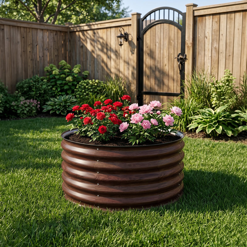 Planter Box, 43cm H x 80cm W x 80cm D, Brown, 1
