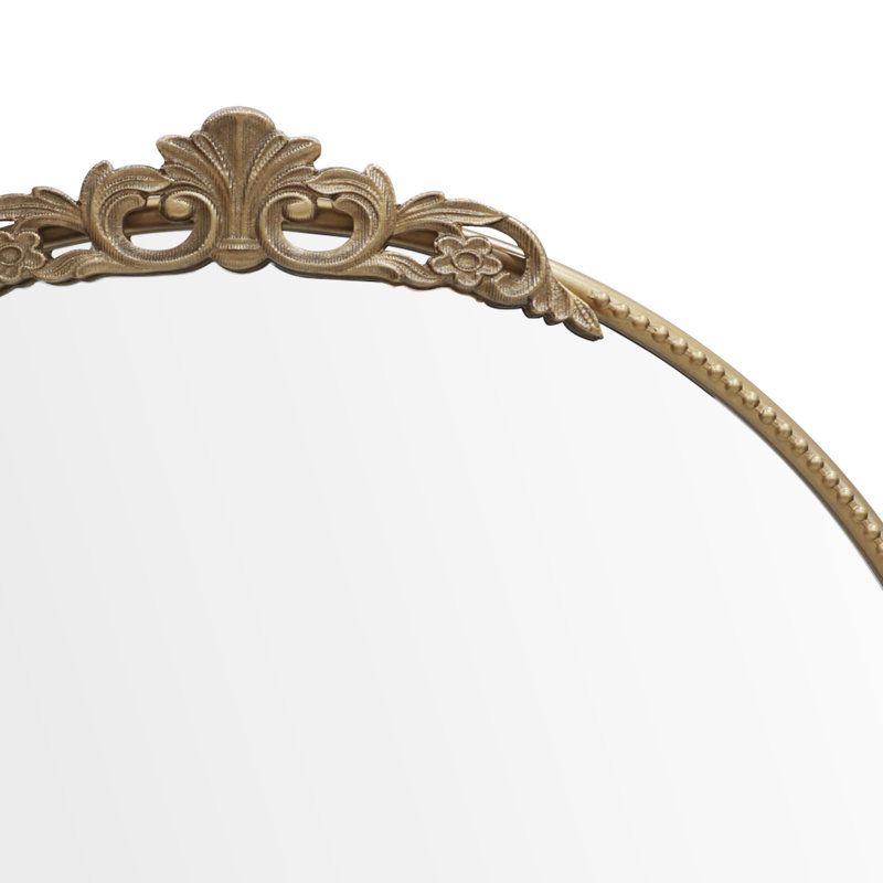 Miroir mural Kherington, 30 po x 32 po, Doré, Rond