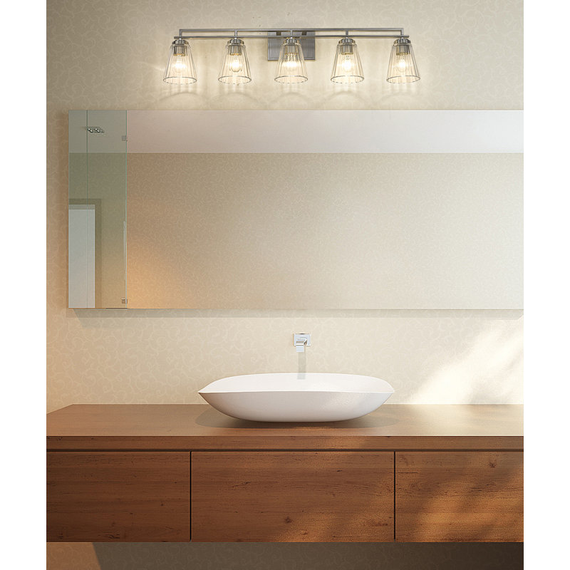 Baillargeon 5 - Light Dimmable Vanity Light, Brushed Nickel