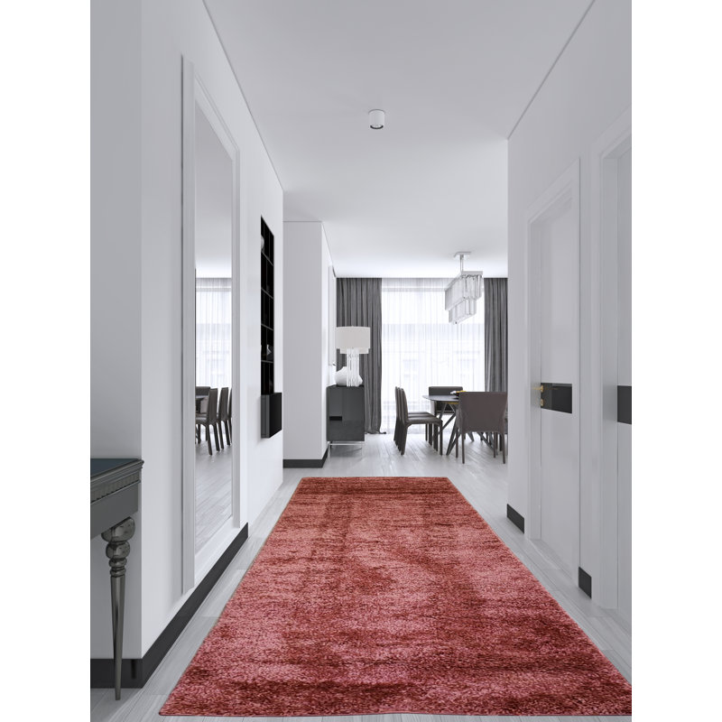 Rouge Tapis décoratif, Tapis de couloir 2 pi 7 po x 4 pi 11 po