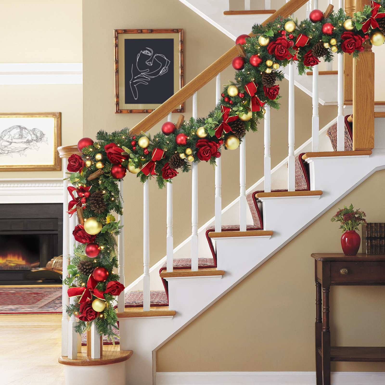 72" Pre-Lit Adorned Garland