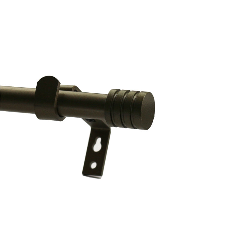 Tringle à rideaux simple ajustable 0,62 po Sweitzer, H 0,62 po x l 120 po x P 0,62 po, Étain