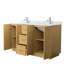 Elan TK 66" Freestanding Double Bathroom Vanity with Marble Top-1358361534-1358361535-1585715633