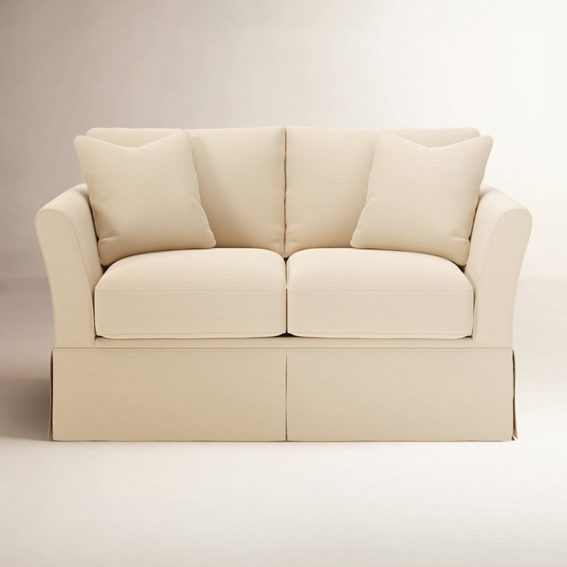 Shelby Upholstered 60'' Sofa, Canvas Flax Sunbrella® Canvas