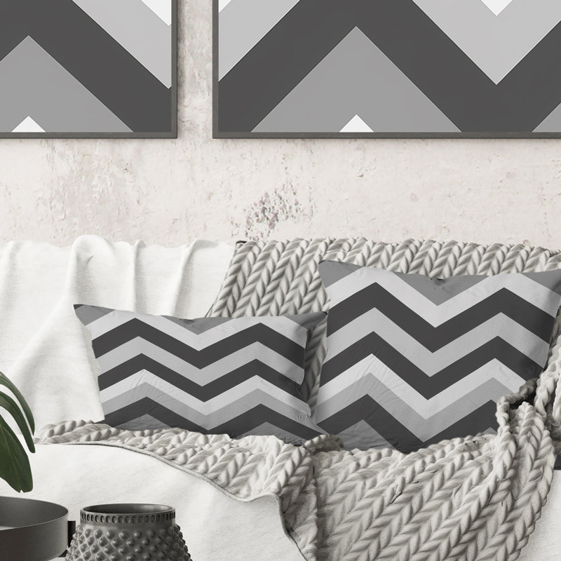 Coussin lombaire gris Mid-Century