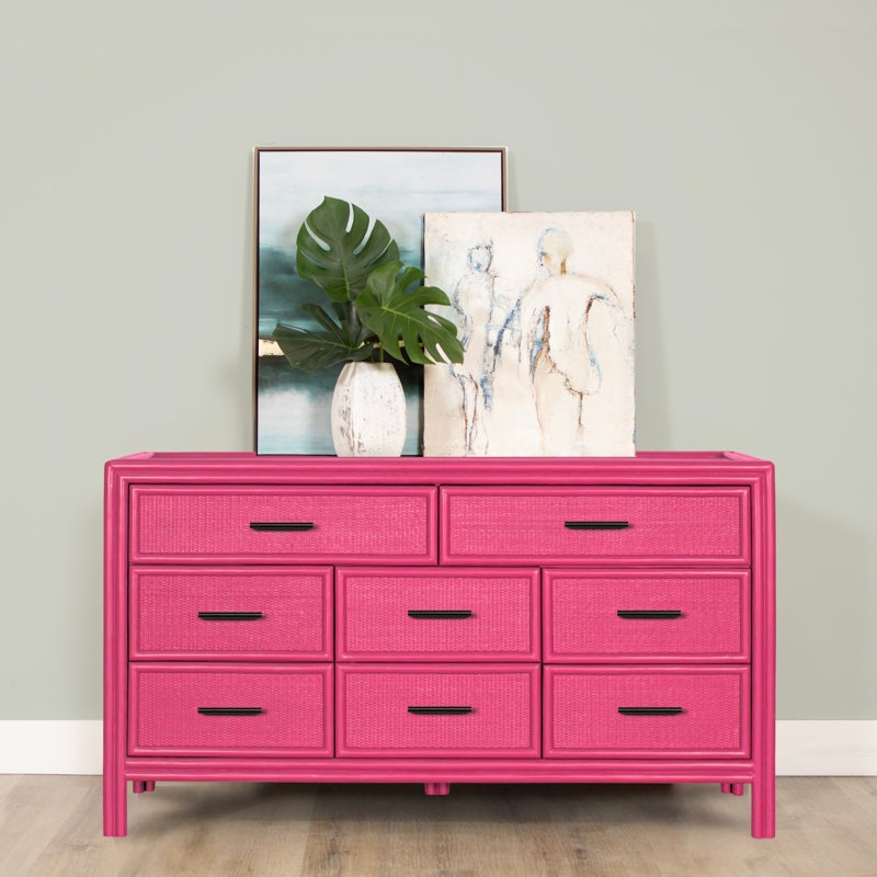 Aruba 8 - Drawer Dresser, Hot Pink