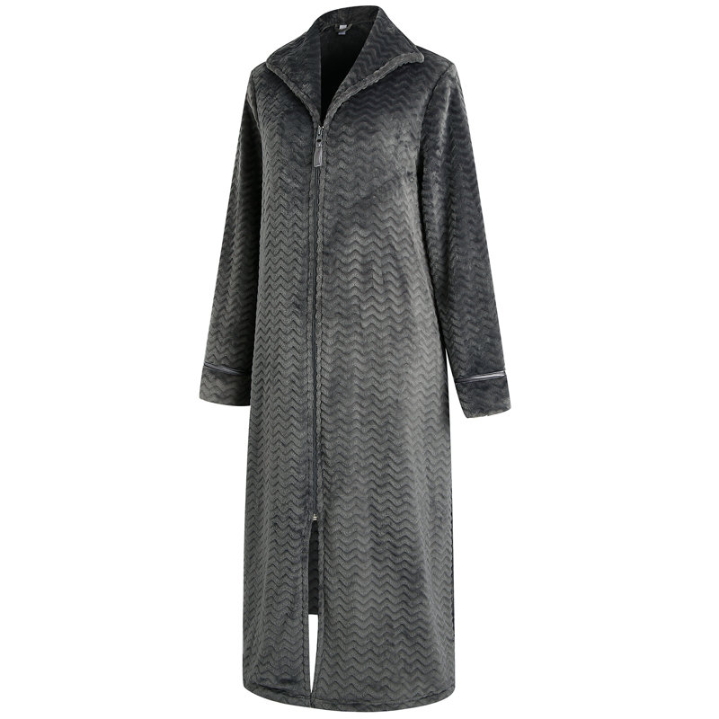Peignoir mi-mollet avec poches Lakeville, TG, gris