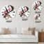 Horloge murale traditionnelle cerf avec deux bouvreuils rouges-1738352007
