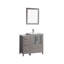 Ensemble de meuble-lavabo autoportant 36 po avec plateau en céramique et miroir assorti Brescia-27042775