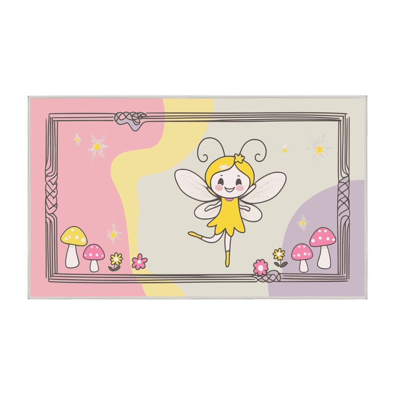 Tapis fantaisie Zoomie pour enfants Zoomie, Rectangulaire 2 pi x 3 pi