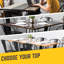 Ensemble de table de cuisine robuste en acier noir