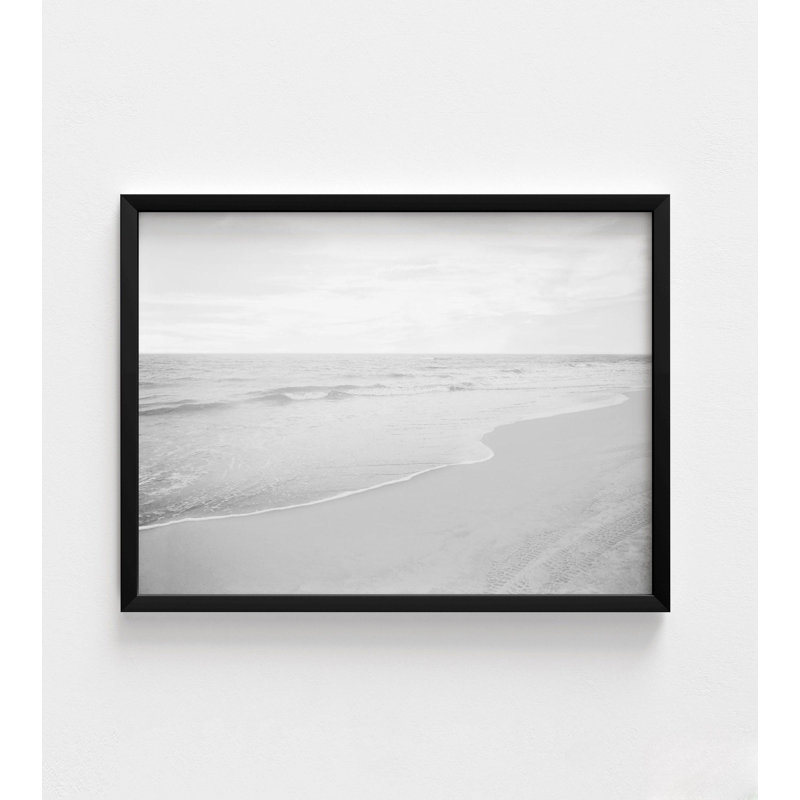 «Ocean Beach», reproduction d'art photographique surdimensionnée en noir et blanc, H 12 po x l 16 po