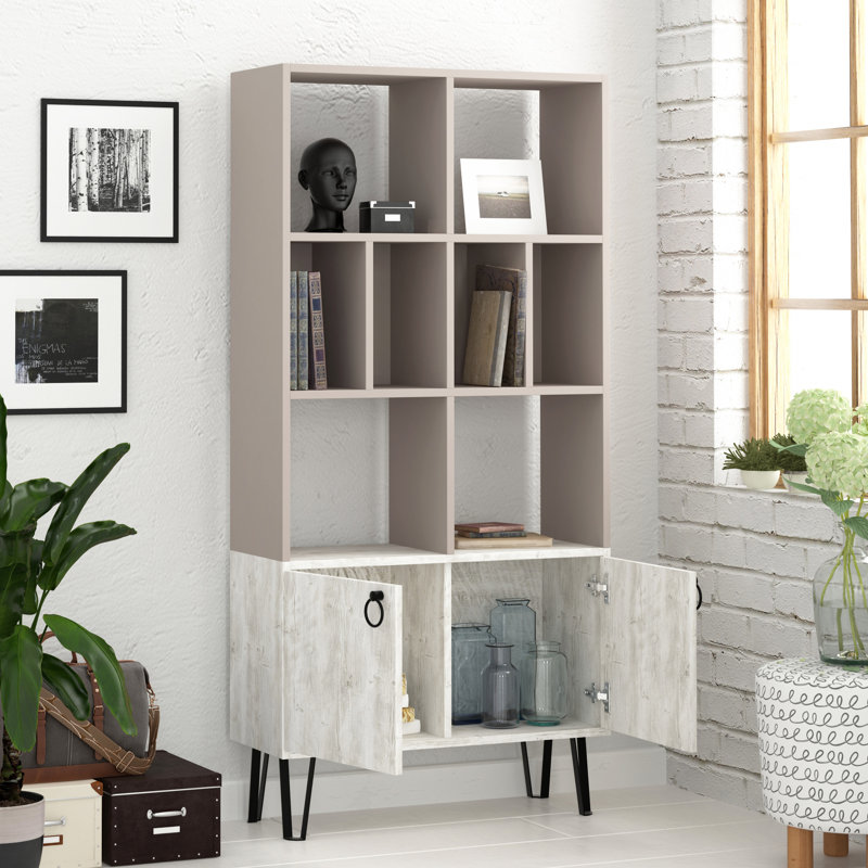 Rek Bookcase, Light Mocha/Ancient White