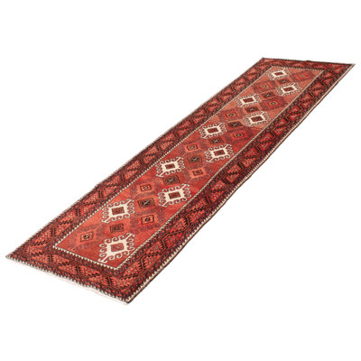 One-of-a-Kind 3'5" X 11'11" 2000s Runner Wool Area Rug in