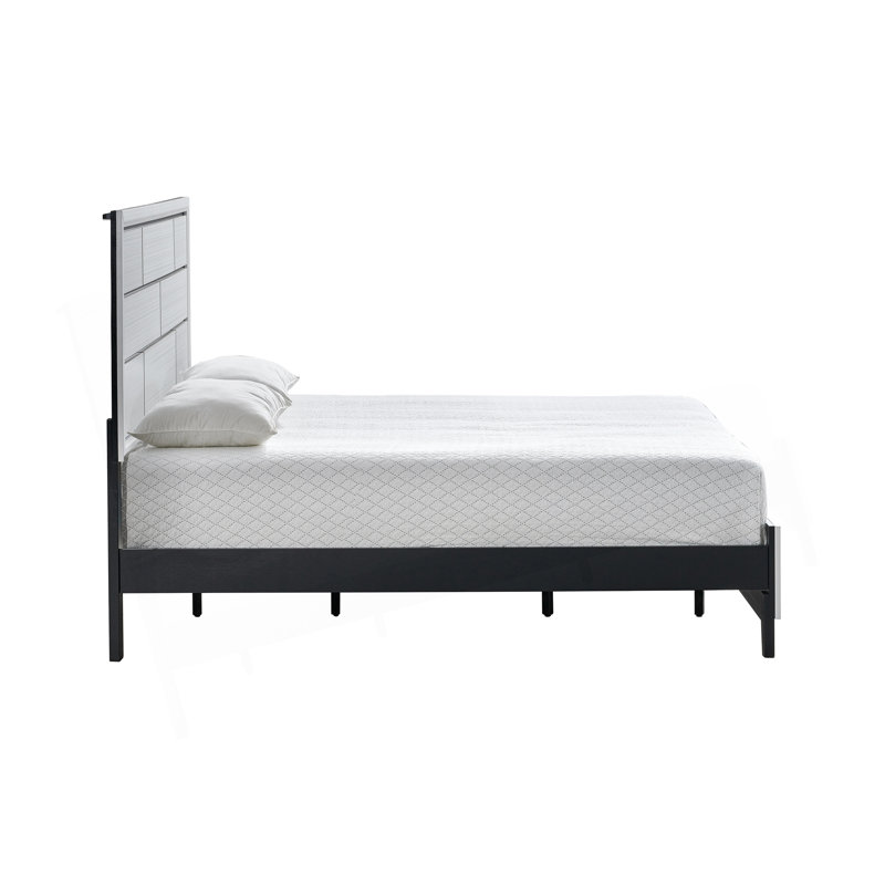Lit Glasgow G04390A-QB (matelas non inclus), , Blanc, Très grand lit