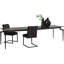 Bow Solid Wood Top Metal Base Dining Table-90479057