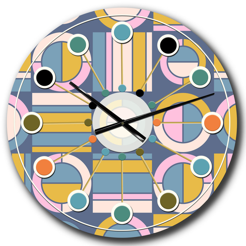 Horloge murale rétro Mid-Century, Surdimensionné