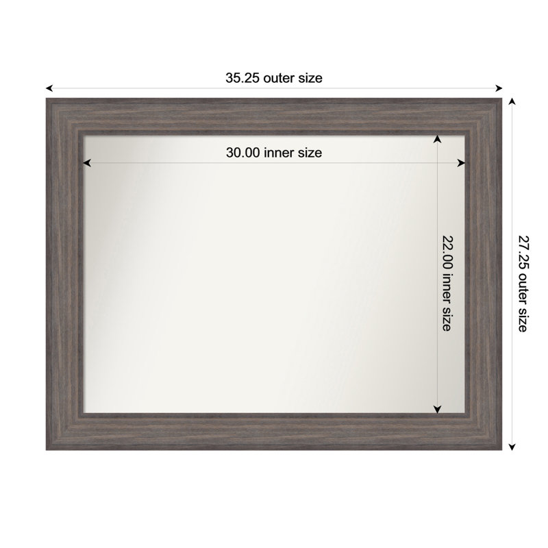 Miroir Hannaley, 27,25 po x 35,25 po, Rectangle