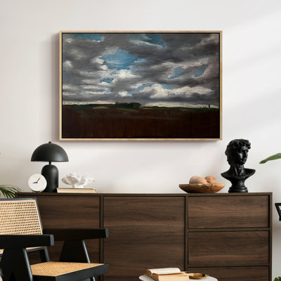 Paysage étendu avec des nuages gris, v. 1821-1822 - John Constable - Toile tendue avec châssis encadrée