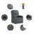  Massage Recliner Chair Grey-2117634315