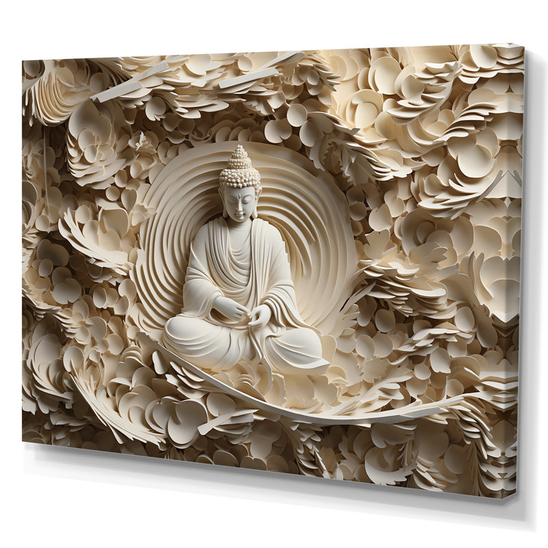 Simple Buddhism Statue I On Canvas Print, Wrapped Canvas, 34" H x 44" W x 1.5" D
