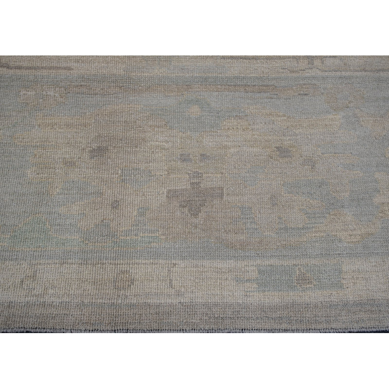 Tapis turc Oushak fait à la main 13 pi x 18 pi