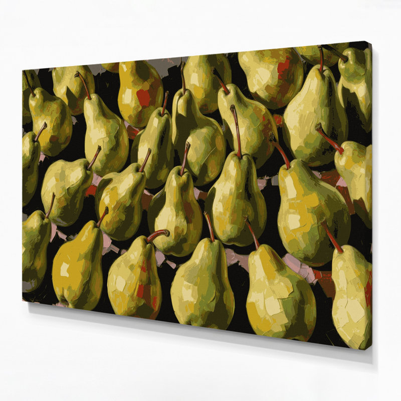 Fruit Pear Bartlett Brown Canvas Wall Art, 11" H x 14" W