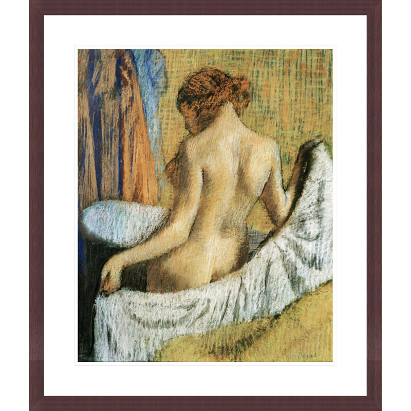 «After the Bath» par Edgar Degas, impression giclée sur cadre, H 27,35 po x l 23,5 po