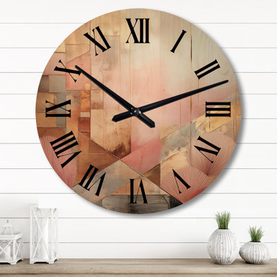 Horloge murale en bois massif, horloge décorative classique - Annaleisa