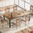 Living Room 78 Inch Kitchen Table for 6-8 People, Industrial Dining Table w/Metal Frame, Wide Large Rectangular Dinner Table-551415800