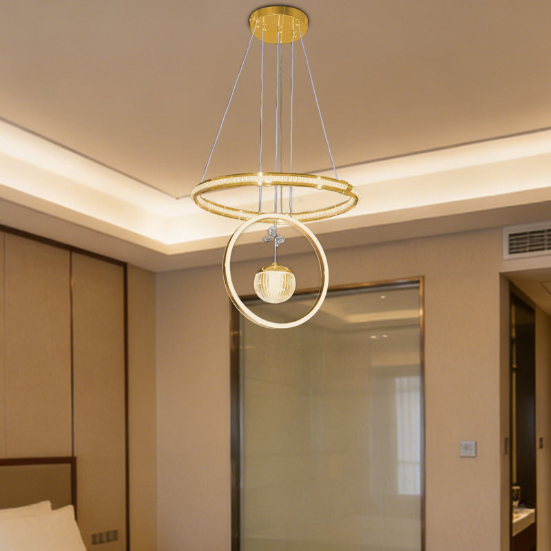 Cross-Shaped Spherical Led Chandelier