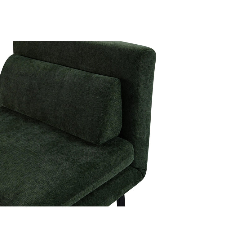 Iso Upholstered Swivel Chair-Bed, Black, Green