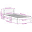 Bed Frame with Headboard Solid Pine Wood-2092905509-2092905528
