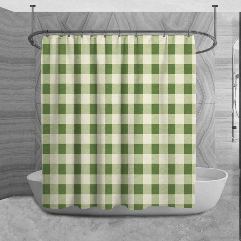 Rideau de douche Sarromo Gingham, H 93 po x l 70 po