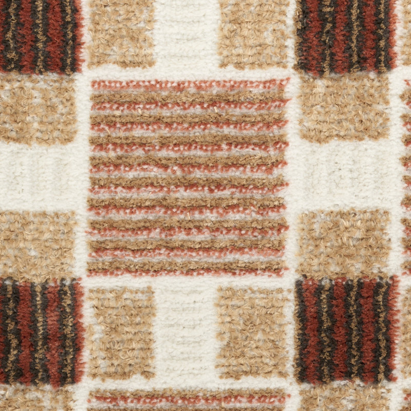 Capodilupo Rust Modern Indoor Rug, Rectangle 4' x 6'