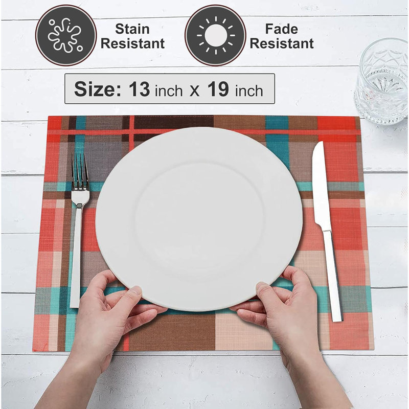 Cotton Dining Table Placemats - Set Of 6