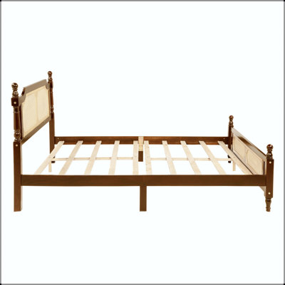 Rattan Bed with Spherical-Head Bedposts