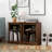 Farmhouse Record Player Stand With Vinyl Storage, 3-Tier Turntable Console With Cable Management, Rustic End Table For Living Room And Bedroom