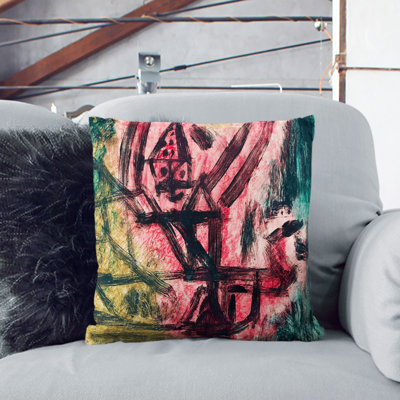 Fire Clown Square Throw Cushion