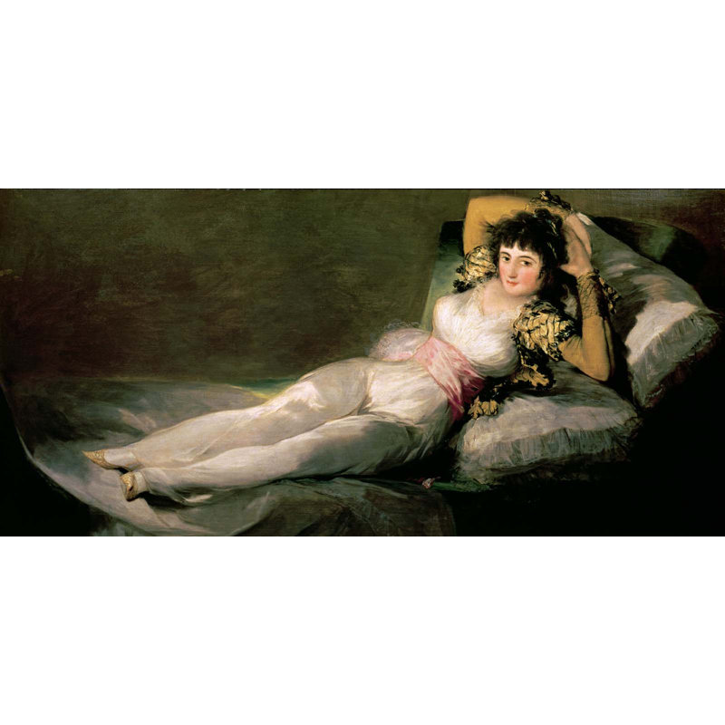 Décalcomanie murale Goya La Vêtue Maja (19e), H 23 po x l 48 po