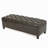 Ottoman Bench With Storage, Dark Brown PU Surface, Rubber Wood Legs, 300 Lbs Capacity