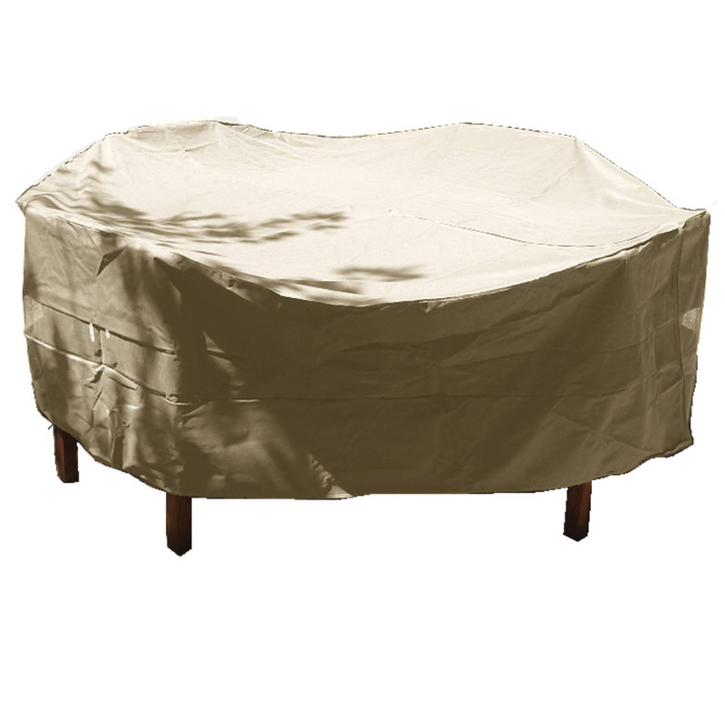 Housse pour ensemble de salle à manger de qualité supérieure à tissage serré, Taupe classique, H 31 po x l 104 po x P 104 po