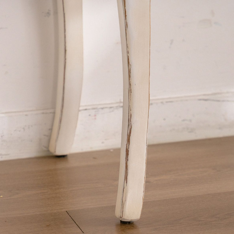 Console rectangulaire en bois manufacturé blanc naturel