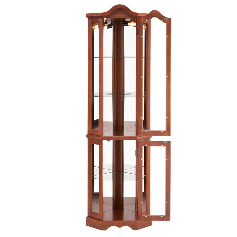 Armoire de coin avec finition en noyer