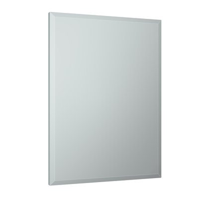 Janica Shatterproof Beveled Frameless Bathroom Vanity Mirror