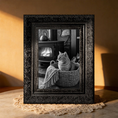 Black 3 PCS Wall Mounted Picture Frame for 5" x 7" Photos and Memory Display